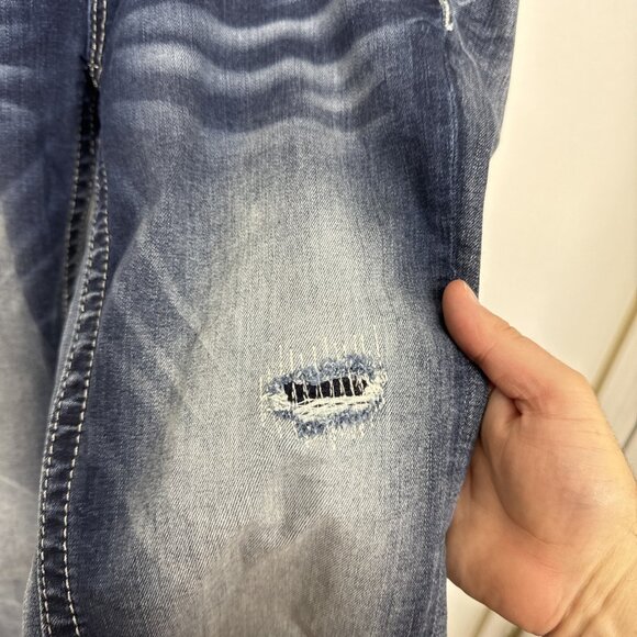 Miss Me Skinny Stretch Angel Wings Woman 28X30 Blue Jeans Denim - Picture 5 of 7